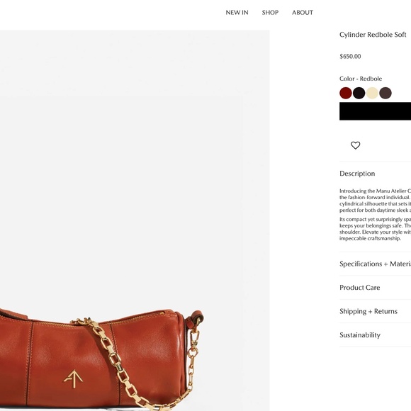 Manu Atelier Cylinder Wine Color Bag — Lightly Used + Extra Chain Included - Picture 1 of 5